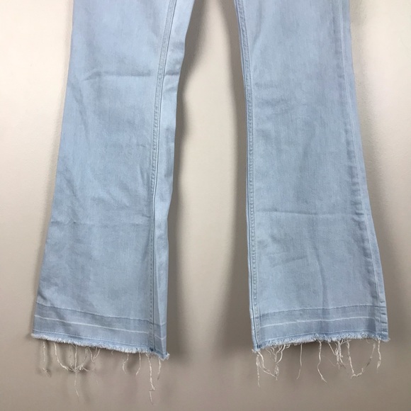 4x$35*** ZARA Basic Denim Flare Jeans BOHO Chic - Picture 2 of 8